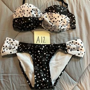 Black and white bikini